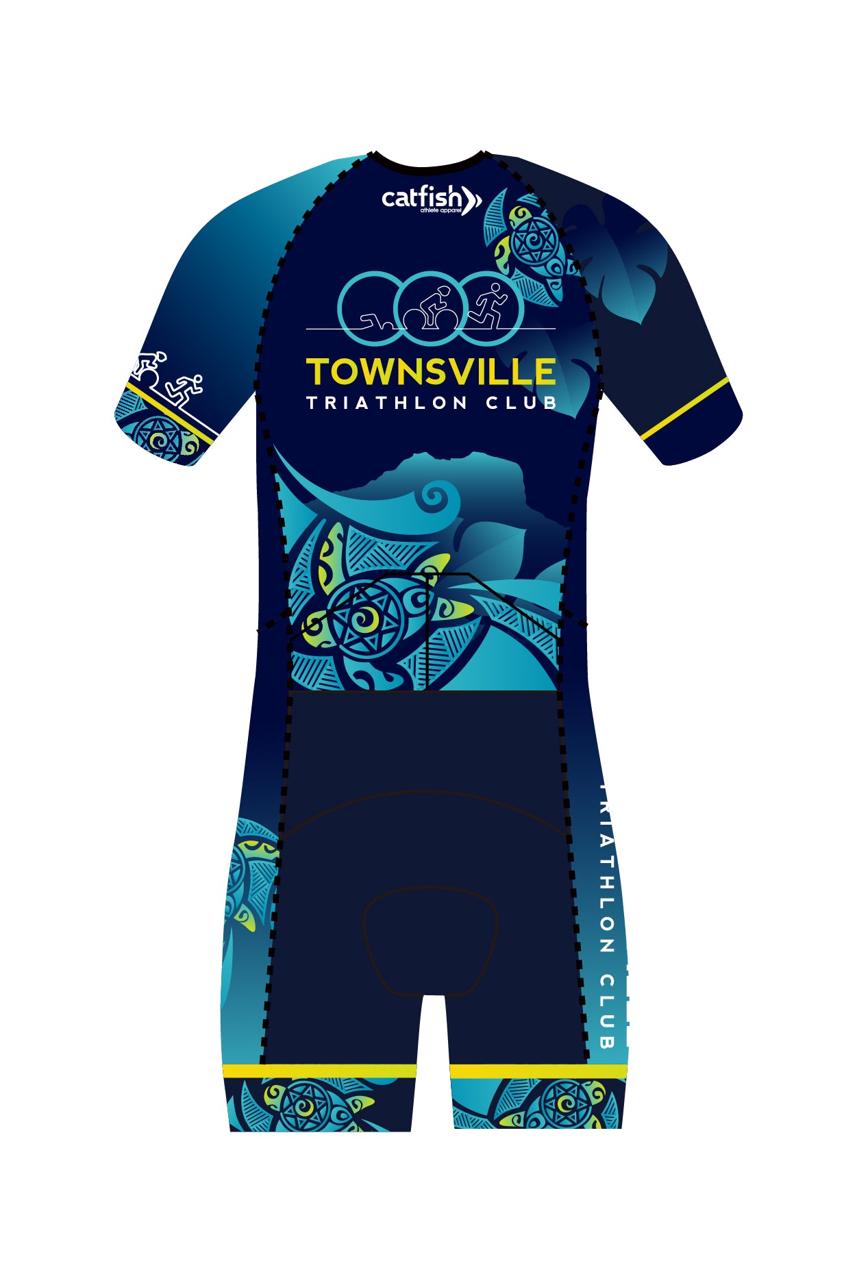 Townsville Tri Club Men's Aero Sleeve Tri Suit