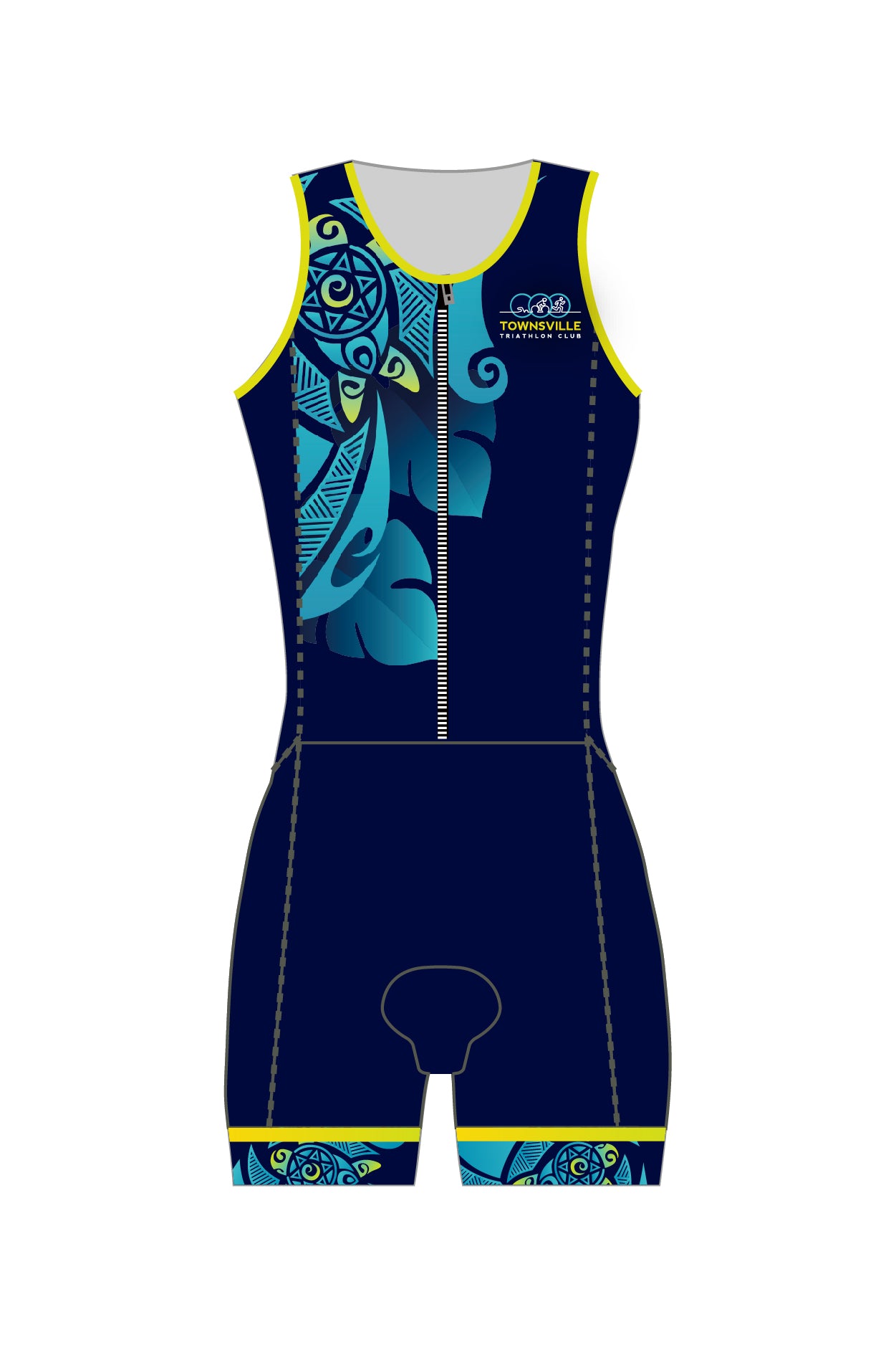 Townsville Tri Club Men's Zip Tri Suit