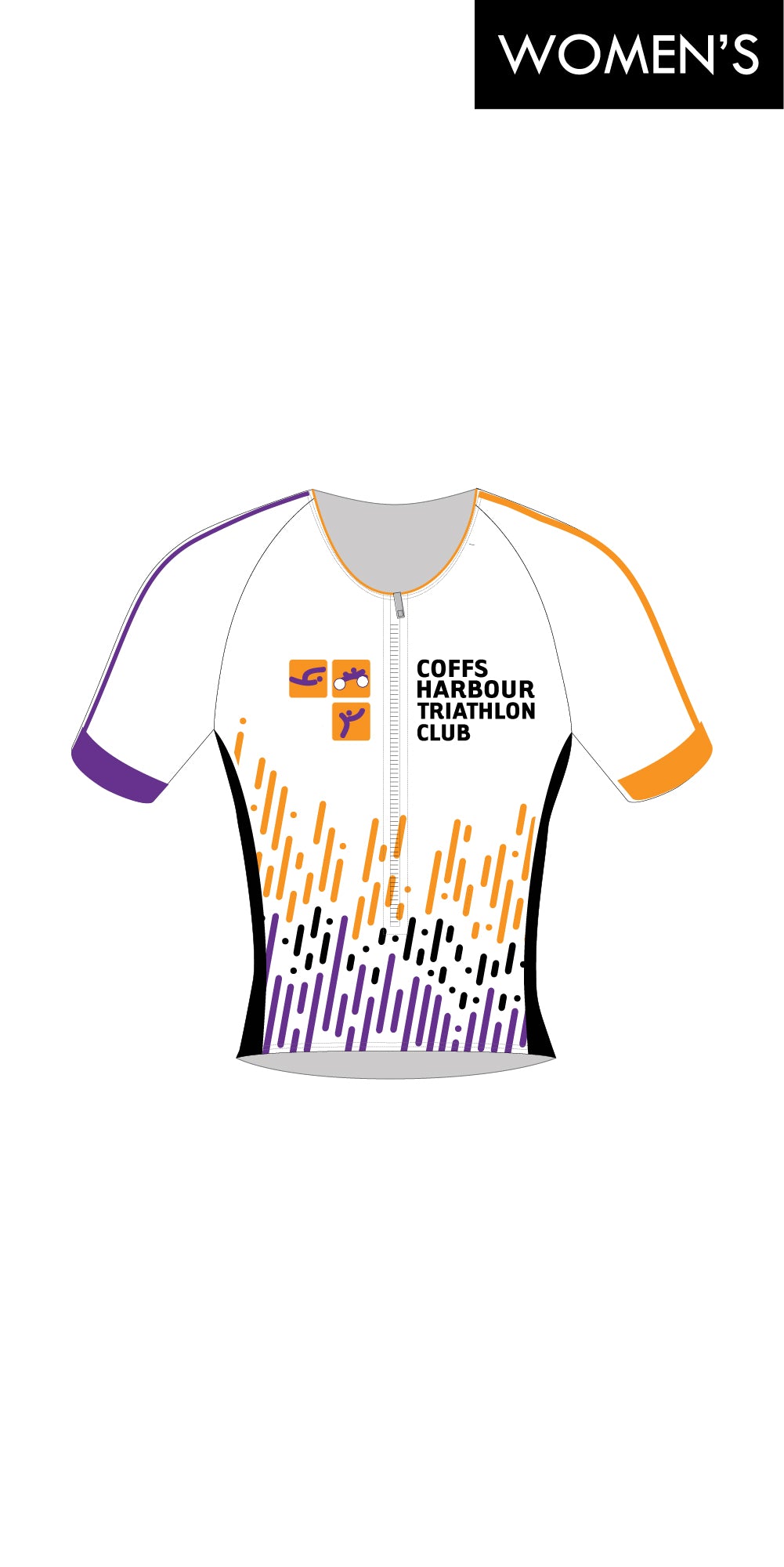 Women's Coffs Harbour Tri Club Sleeve Tri Top