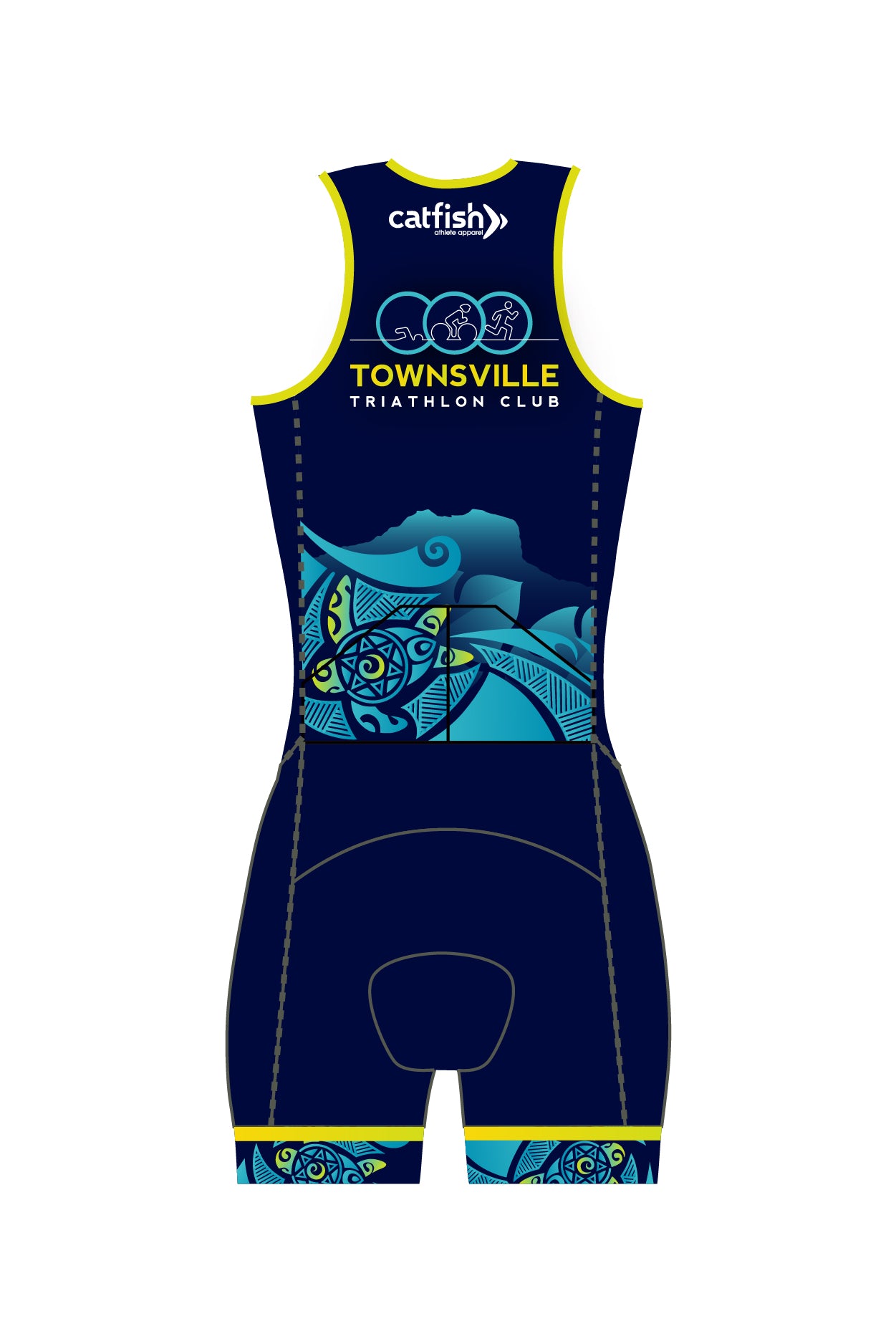 Townsville Tri Club Men's Zip Tri Suit